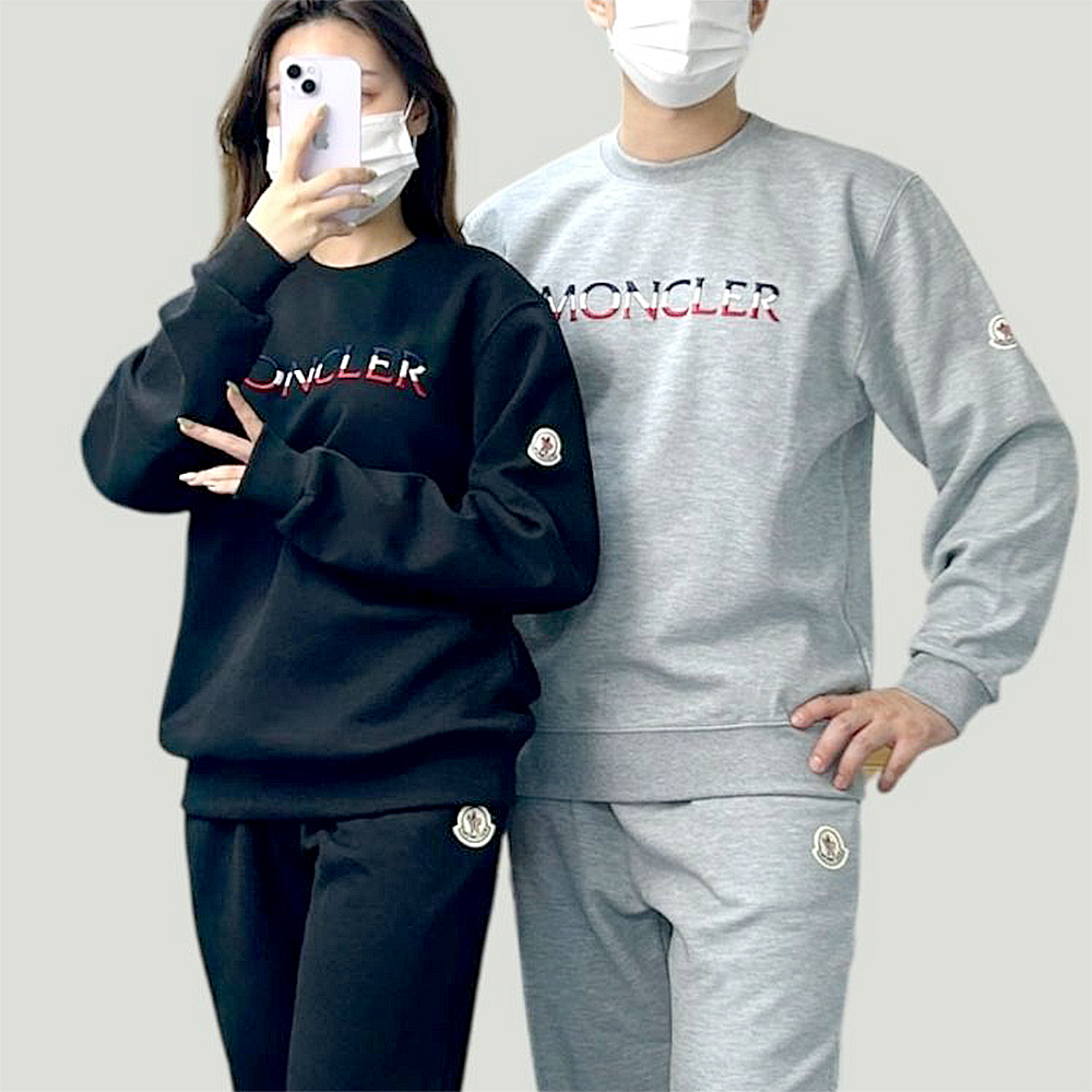 [특가] 몽클레어 삼색 엠보 자수 맨투맨