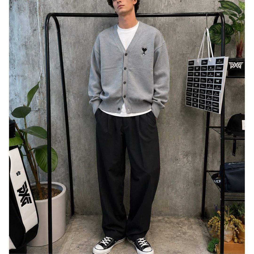 AM 블랙 하트 가디건