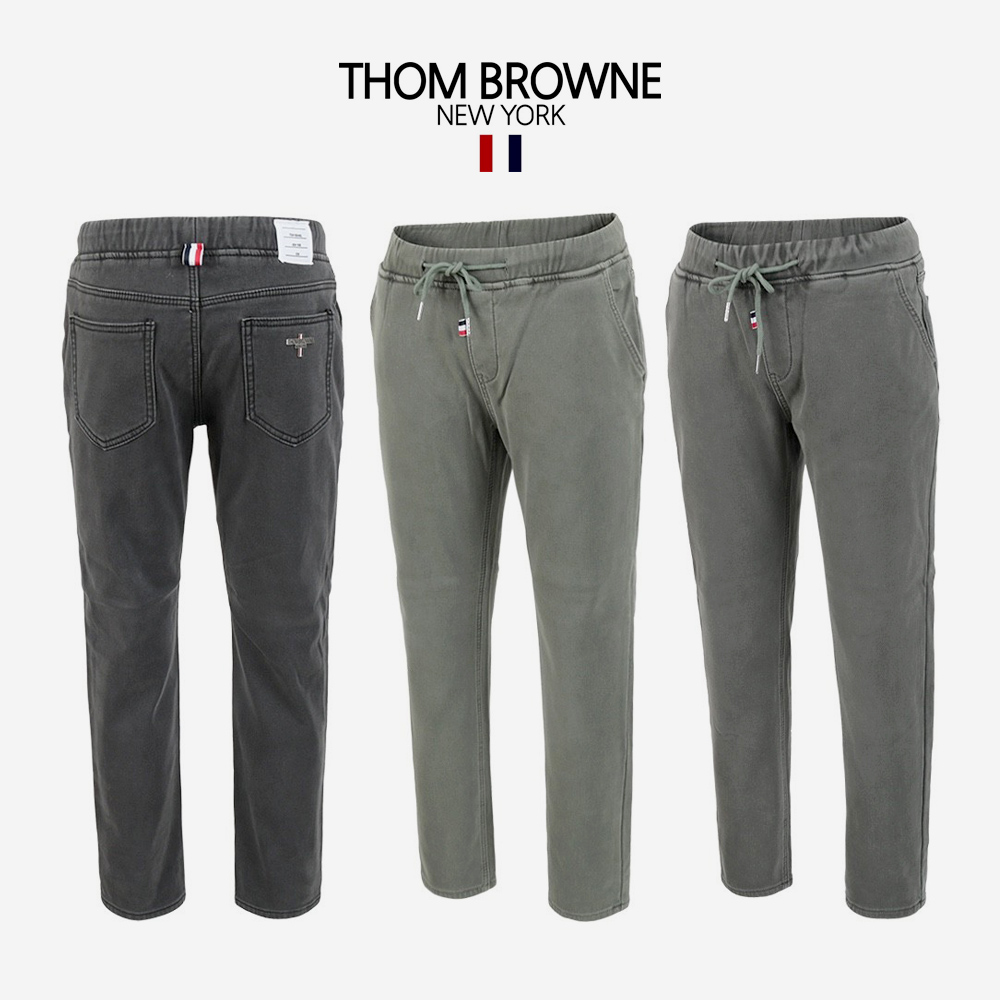 톰브라운 베이직 융털 밴딩 슬랙스